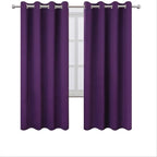 LEMOMO Blackout Curtains 66 x 72 Inch Long Purple Curtains Set of 2 Panels Room Darkening Curtains for Bedroom and Living Room