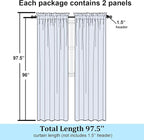 Simplebrand Lemon Sheer Curtains 96 Inches Long, Light Filtering Rod Pocket Solid Color Window Sheer Curtain Panels, Elegant Curtains & Drapes for Living Room, Bedroom 2 Panels (Lemon, 42" W x 96" L)