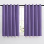 NICETOWN Blackout Curtains for Girls Room - Thermal Insulated Solid Grommet Room Darkening Panels/Drapes for Girl's Bedroom (Lilac Purple, 1 Pair, 66 by 54-Inch)
