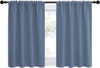 NICETOWN RV Blackout Curtains for Camper Windows, Short Blackout Curtains & Drapes, Thermal Insulated Blackout Curtain Panels for Kids Room, Play Room (Stone Blue, 42" Wide by 36" Long, 2 PCs)