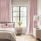 MIULEE Light Pink Back Tab Blackout Curtains 52x102 Inch Long 2 Panels Set