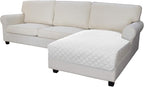 Easy-Going Sectional Couch Covers for Dogs L Shape Sofa Cover Reversible Sofa Slipcover Chaise Lounge Cover Furniture Protector Cover for Pets Dog Cat (42 x 52 inches, White/White)