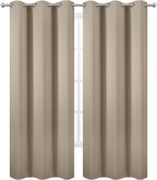 LEMOMO Khaki Thermal Blackout Curtains/42 x 95 Inch/Set of 2 Panels Room Darkening Curtains for Bedroom