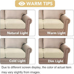 H.VERSAILTEX High Stretch Individual Seat Cushion Covers Sofa Slipcovers Couch Cushion Covers Sofa Covers Featuring Jacquard Textured Twill Fabric (1 Pack for 1 Cushion Chair, Natural, Small)