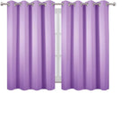LEMOMO Blackout Curtains 52 x 45 inch Lavender Curtains Set of 2 Panels/Thermal Insulated Room Darkening Bedroom Curtains