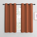 NICETOWN Bedroom Halloween Curtains 48 inches Long, Burnt Orange Privacy and Thermal Insulated Blackout Drapes for Windows (1 Pair, 42 inches Wide)