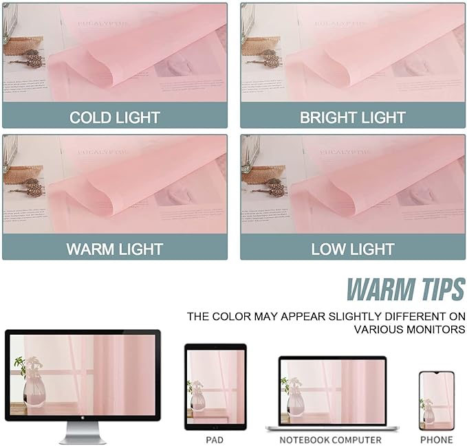 Blush Pink Sheer Curtains 84 Inches Long 2 Panels, Elegant Airy Transparent Light Filtering Window Curtains, Window Drapes for Living Room Bedroom, Top Dual Rod Pocket Design, 2x42Wx84L Inches