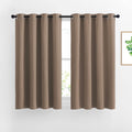 NICETOWN Blackout Draperies Curtains Panels - Window Treatment Thermal Insulated Solid Grommet Blackout Drapes for Bedroom (Set of 2, 52 by 45 Inch, Cappuccino)