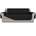 Easy-Going Reversible Couch Cover, 3 Cushion Sofa, Large, Black/Black