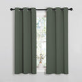 NICETOWN Blackout Draperies Curtains for Kids Room, Window Treatment Thermal Insulated Solid Grommet Blackout Drape Panels for Bedroom (Dark Mallard, Set of 2, 34 by 54 inches)