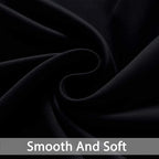 Yakamok 72 Inch Long Blackout Curtains for Bedroom, Thermal Insulated Room Darkening Black Curtains, Light Blocking Blackout Drapes for Living Room- 2 Panels, 42 Inch Width