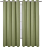 LEMOMO Blackout Curtains 52 x 84 inches Long Sage Green Curtains Set of 2 Panels Thermal Insulated Room Darkening Curtains for Bedroom