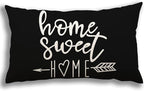 YCOLL Lumbar Pillow Covers 12x20 Set of 4, Modern Sofa Throw Pillow Cover, Decorative Outdoor Linen Fabric Pillow Case for Couch Bed Car, Black