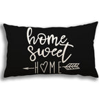 YCOLL Lumbar Pillow Covers 12x20 Set of 4, Modern Sofa Throw Pillow Cover, Decorative Outdoor Linen Fabric Pillow Case for Couch Bed Car, Black