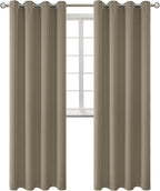 BGment Room Darkening Curtains 95 Inches Long - Grommet Thermal Insulated Drapes Window Treatment Curtains for Bedroom, 2 Panels, 52 x 95 Inch, Cocoa