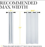 NICETOWN Room Darkening Draperies Curtains, Window Treatment Thermal Insulated Grommet Room Darkening Curtains/Drapes for Bedroom (Greyish White, 2 Panels, 34 by 72)