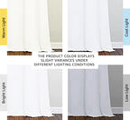 NICETOWN Solid Window Curtain Panels, Grommet, Polyester, Bedroom, White, 42 x 90, Pack of 2