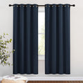 NICETOWN Blackout Curtain Panels 72 - Window Treatment Energy Saving Thermal Insulated Solid Grommet Blackout Drapes for Living Room (Navy, 1 Pair, 46 by 72-Inch)