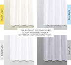 NICETOWN Bedroom Curtains - Window Treatment Rod Pocket Curtains/Drapes for Bedroom (2 Panels, 42 by 63, White)