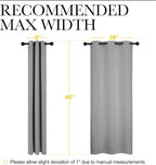 NICETOWN Silver Grey Blackout Curtain Panels for Bedroom, Thermal Insulated Grommet Top Blackout Draperies and Drapes for Basement (2 Panels, W42 x L40-inch)