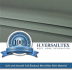 H.VERSAILTEX Blackout Patio Curtains 100 x 96 Inches for Sliding Door Extral Wide Blackout Curtain Panels Thermal Insulated Room Divider - Grommet Top, 8' Tall by 8.5' Wide - Light Sage