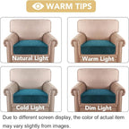 H.VERSAILTEX Velvet Stretch Couch Cushion Cover Plush Cushion Slipcover for Chair Cushion Furniture Protector Seat Cushion Sofa Cover (1 Piece Armchair Cushion Covers, Deep Teal)