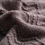 BOURINA Brown Throw Blanket 60x80 Inches Throw Textured Solid Soft Sofa Throw Couch Knitted Decorative Blanket