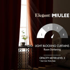 MIULEE 2 Panels Orange Blackout Curtains Room Darkening Thermal Insulated Fall Drapes Solid Window Treatment Set Grommet Top Light Blocking Curtain for Living Room/Bedroom 42x84 inch