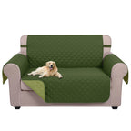 U-NICE HOME Loveseat Sofa Cover for 2 Cushion Couch, Huntergreen/Sage
