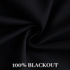 Yakamok Grey 100% Blackout Curtains W100xL84 inch Gray Sliding Door Drapes