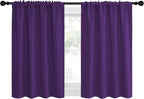 NICETOWN RV Blackout Curtains for Camper Windows, Kitchen Curtains Blackout Drapes & Curtains, Energy Smart Window Treatment Curtain Panels for Bedroom (Royal Purple, 42 in x 36 in (W x L), Set of 2)