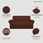 Easy-Going Stretch Loveseat Couch Covers Washable Coffee