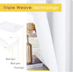 NICETOWN Curtain Panels for Bedroom - Home Decoration Solid Grommet Draperies/Drapes, Not Blackout Window Curtains for Kitchen (2 Panels, 42 by 54, White)