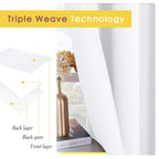 NICETOWN 50% Blackout White Curtain Set - Modern Design Solid Grommet Draperies/Drapes for Living Room, Window Dressing for Patio Door (2 Panels, 42 by 72)