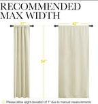 NICETOWN Kitchen Curtains, Short Blackout Curtains & Drapes, Home Decoration Privacy Thermal Insulated Curtains for Unicorn Theam Room (Beige, 42" Wide, 54" Long, 2 PCs)
