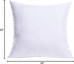 MIULEE Throw Pillow Insert Premium Pillow Stuffer Sham Square for Decorative Cushion Bed Couch Sofa 22x22 Inch