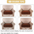 H.VERSAILTEX Velvet Stretch Couch Cushion Cover Plush Cushion Slipcover for Chair Cushion Furniture Protector Seat Cushion Sofa Cover(1 Piece Armchair Cushion Cover, Rust)