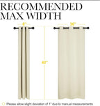 NICETOWN Room Darkening Curtain Panels for Living Room, Thermal Insulated Grommet Room Darkening Draperies/Drapes for Window (Beige, 2 Panels, W42 x L40 -Inch)