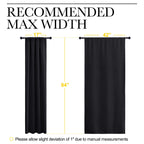 NICETOWN Black Out Curtain Panels for Kitchen - Energy Smart Decoration Thermal Insulating Blackout Drapes/Draperies for Small Window (2 Panels, 34 in x 84 in (W x L))