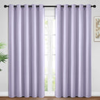 Yakamok Light Blocking Room Darkening Thermal Curtains - Blackout Curtains with Grommet Top for Bedroom/Living Room (62Wx84L, Lilac, 2 Panels)