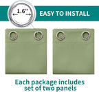 BGment Room Darkening Curtains 84 Inches Long - Grommet Thermal Insulated Drapes Window Treatment Curtains for Bedroom, 2 Panels, 70 x 84 Inch, Grass Green
