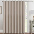 H.VERSAILTEX Blackout Patio Curtains 100 x 84 Inches for Sliding Door Extral Wide Blackout Curtain Panels Thermal Insulated Room Divider - Grommet Top, 7' Tall by 8.5' Wide - Fog