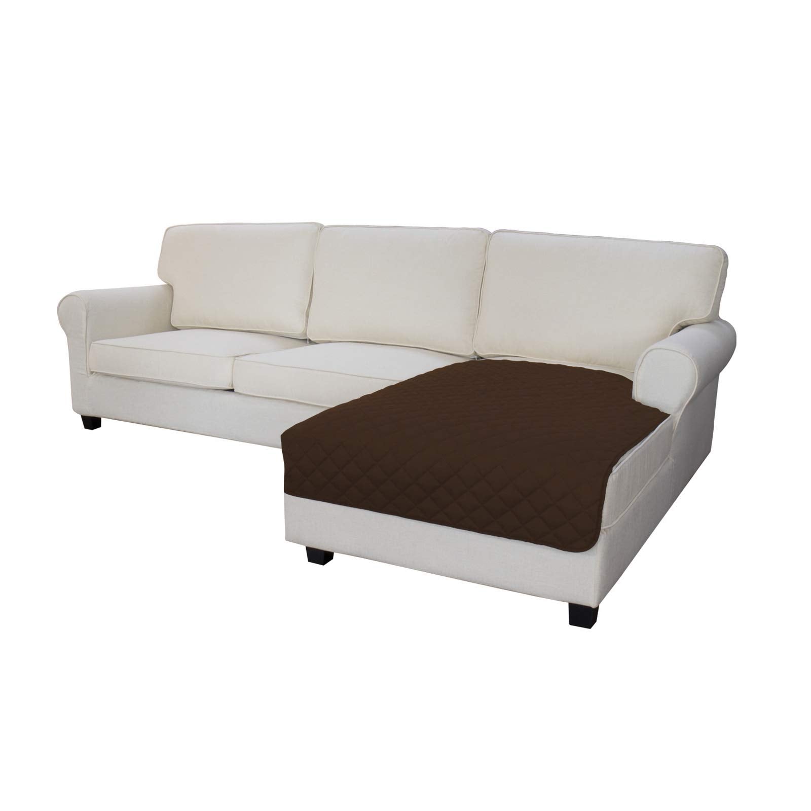 Easy-Going Sectional Couch Covers for Dogs L Shape Sofa Cover Reversible Sofa Slipcover Chaise Lounge Cover Furniture Protector Cover for Pets Dog Cat (42 x 68 inches, Coffee/Coffee)