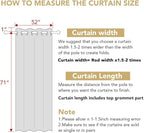 H.VERSAILTEX Living Room Linen Curtains - Semi Sheer, Nickel Grommet, Energy Saving, Light Filtering Panels for Bedroom, Pale Oak, 2 Panels, 52 x 72 Inch