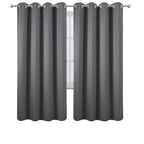 LEMOMO Blackout Curtains 66 x 72 Inch Long Frost Grey Curtains Set of 2 Panels Room Darkening Curtains for Bedroom and Living Room