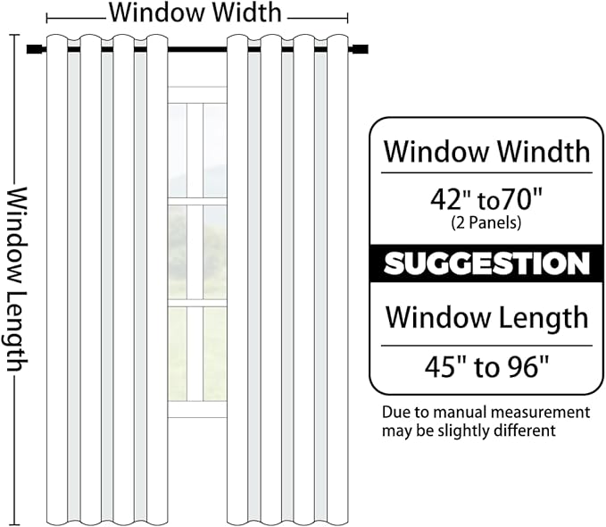 Yakamok Room Darkening Ombre Curtains 72 Inch Length, Navy Blue and Greyish White Thermal Insulated Gradient Color Curtains,Light Blocking Grommet Window Drapes for Bedroom,52 Inch Width,2 Panels