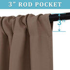 RYB HOME Cafe Blackout Curtains 24 inch Length for RV Camper Kitchen Window