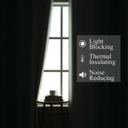 Teal and Grayish White Ombre Blackout Curtains for Living Room 84 Inch Long
