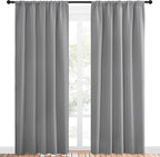 NICETOWN Blackout Curtains 84 inches Length - Energy Efficient & Noise Reducing Thermal Insulated Rod Pocket Blackout Drapes/Draperies for Living Room (Silver Grey, 2 Panels, W52 inches x L84 inches)