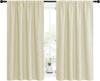 NICETOWN Kitchen Curtains, Short Blackout Curtains & Drapes, Home Decoration Privacy Thermal Insulated Curtains for Unicorn Theam Room (Beige, 42" Wide, 54" Long, 2 PCs)